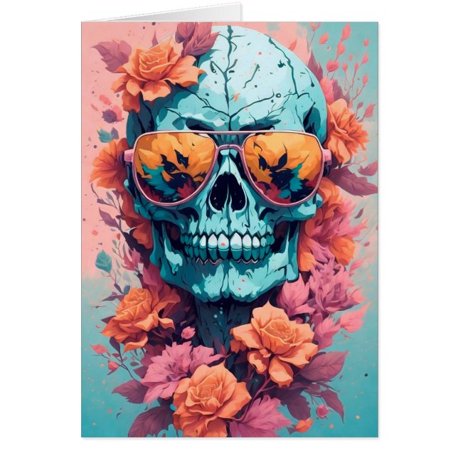 Calavera Floral Colorida (Voorkant)