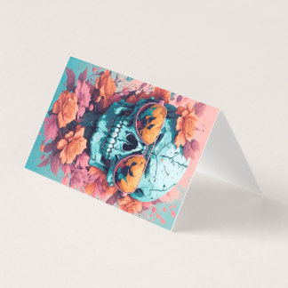 Calavera Floral Colorida Kaart