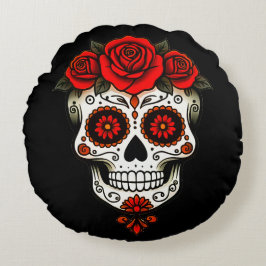 Calavera Florale: De kunst van de Dode Dag in Port Rond Kussen