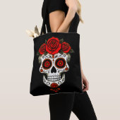 Calavera Florale: De kunst van de Dode Dag in Port Tote Bag (Dichtbij)