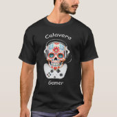 Calavera Gamer Day Of The Dead Sugar Skull T-shirt (Voorkant)