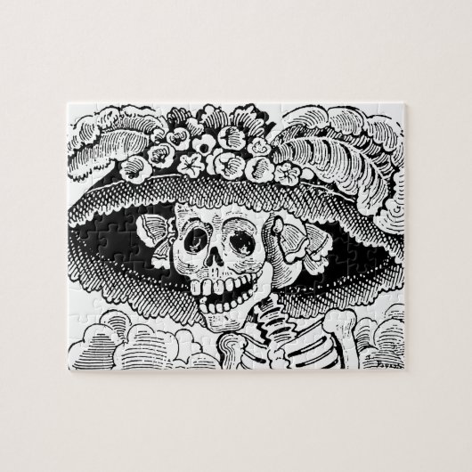 Calavera Garbancera (Catrina) van José Posada Legpuzzel (Horizontaal)