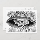 Calavera Garbancera door José Guadalupe Posada Briefkaart (Voorkant / Achterkant)