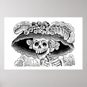 Calavera Garbancera door José Guadalupe Posada Poster (Voorkant)