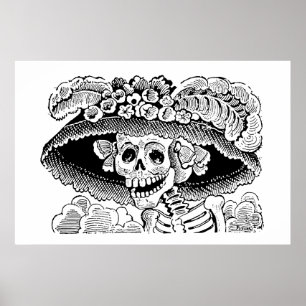 Calavera Garbancera door José Guadalupe Posada Poster