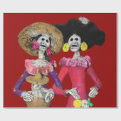 Calavera Hermanas Cadeaupapier (Vlak)