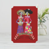 Calavera Hermanas Kaart (Staand voorkant)