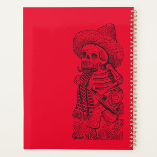Calavera in het rood planner (Achterkant)