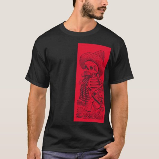 Calavera in het rood t-shirt (Voorkant)