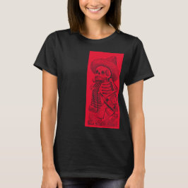 Calavera in het rood t-shirt
