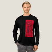 Calavera in het rood Tri-Blend shirt (Voorkant)