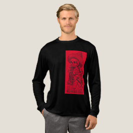 Calavera in het rood Tri-Blend shirt
