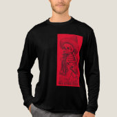 Calavera in het rood Tri-Blend shirt (Voorkant volledig)