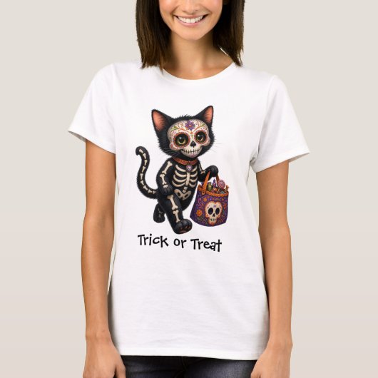 Calavera Kat T-Shirt (Voorkant)