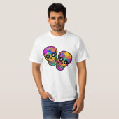 Calavera Koppel Dia De Los Muertos T-shirt (Voorkant volledig)