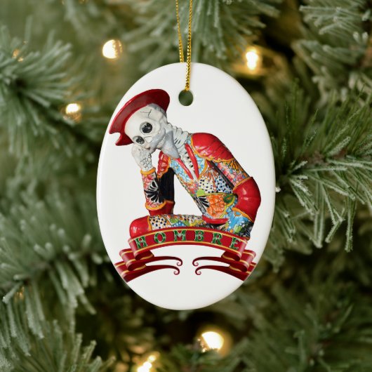 Calavera Man Keramisch Ornament (Boom)