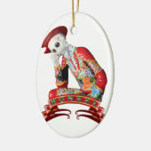 Calavera Man Keramisch Ornament (Links)