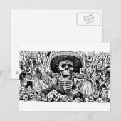 Calavera Oaxaqueña door José Guadalupe Posada Briefkaart (Voorkant / Achterkant)