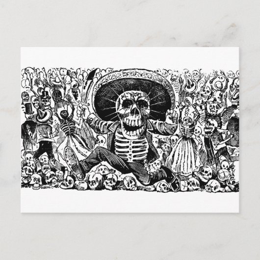 Calavera Oaxaqueña door José Guadalupe Posada Briefkaart (Voorkant)