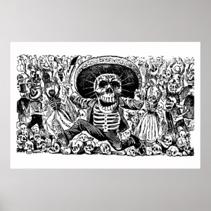 Calavera Oaxaqueña door José Guadalupe Posada Poster