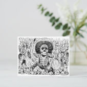 Calavera Oaxaqueña van José Guadalupe Posada 1903 Briefkaart (Staand voorkant)