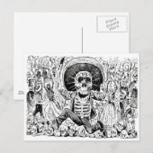 Calavera Oaxaqueña van José Guadalupe Posada 1903 Briefkaart (Voorkant / Achterkant)