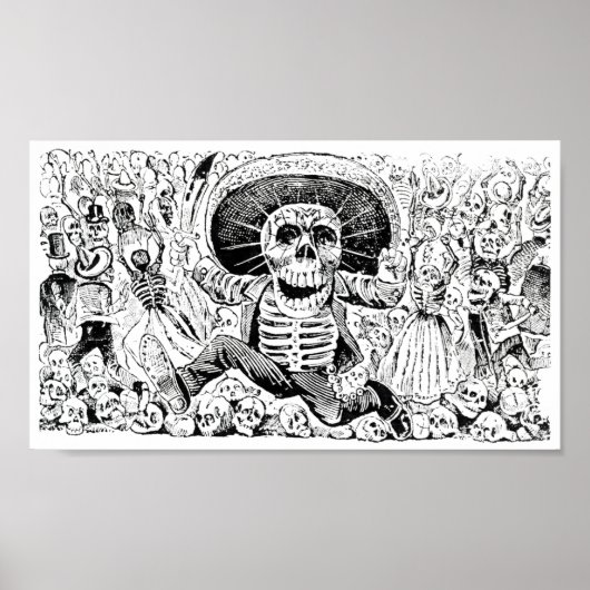 Calavera Oaxaqueña van José Guadalupe Posada 1903 Poster (Voorkant)