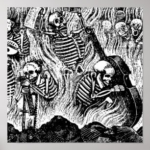 Calavera of Artists and Artisans c. Mexico in de j Poster