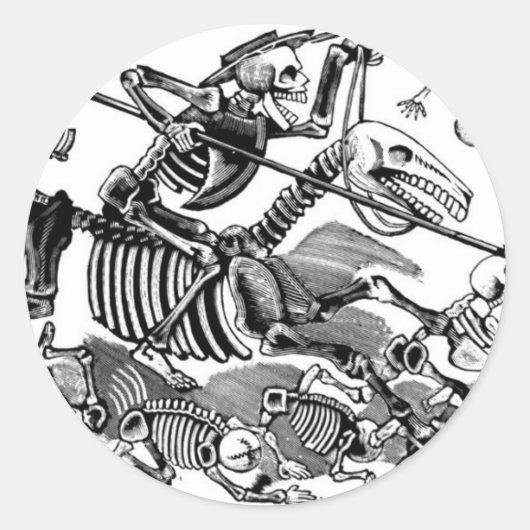"Calavera of Don Quixote" ongeveer begin jaren '00 Ronde Sticker (Voorkant)