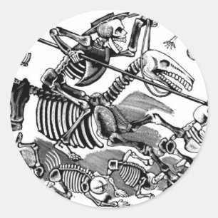 "Calavera of Don Quixote" ongeveer begin jaren 190 Ronde Sticker
