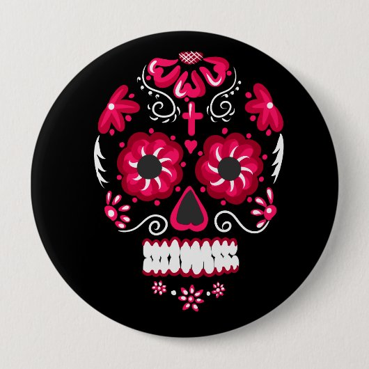 Calavera Ronde Button 4,0 Cm (Voorkant)