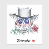 Calavera Roos Halloween Sticker (Vel)