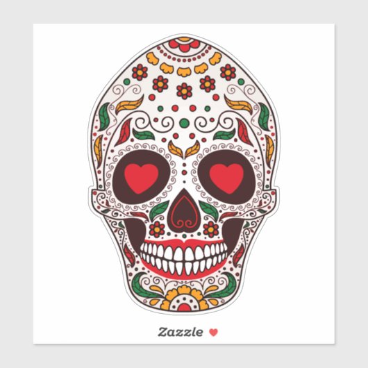 Calavera-schedel Sticker (Vel)