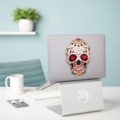 Calavera-schedel Sticker (Laptop op bureau)
