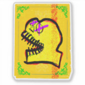 Calavera Skull Day of the Dead NFT Art Sticker (Voorkant)