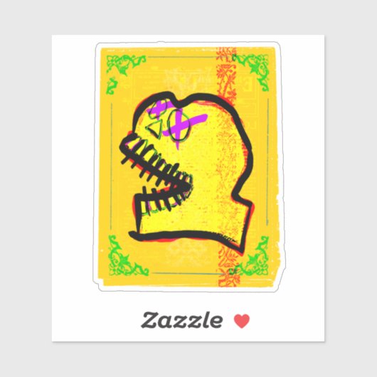Calavera Skull Day of the Dead NFT Art Sticker (Vel)