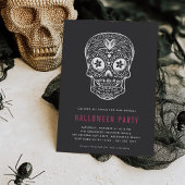 Calavera Skull Halloween Party Kaart