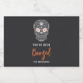 Calavera Skull Je bent opgevoed Halloween Likeurfles Etiket (Enkel label)