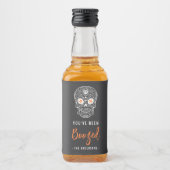 Calavera Skull Je bent opgevoed Halloween Likeurfles Etiket (Voorkant)