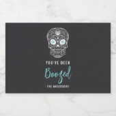 Calavera Skull Je bent opgevoed Halloween Likeurfles Etiket (Enkel label)