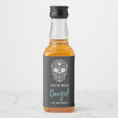 Calavera Skull Je bent opgevoed Halloween Likeurfles Etiket (Voorkant)
