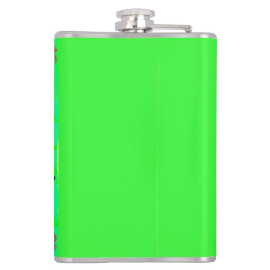 Calavera Skull NFT Art Green Red Heupfles (Achterkant)