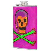 Calavera Skull NFT Art Paars Pink Green Heupfles (Links)