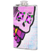 Calavera Skull NFT Art Pink Paars Heupfles (Links)