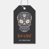 Calavera Skull Persoonlijke Halloween Cadeaulabel (Voorkant)