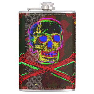 Calavera Skull PGeek NFT Art Red Blue Heupfles