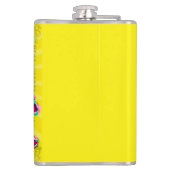 Calavera Skull pgeek NFT Art Yellow Green red Heupfles (Achterkant)