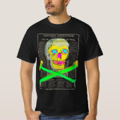 Calavera Skull Retro  Mexicaanse Letterpress T-shirt (Voorkant)