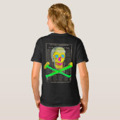 Calavera Skull Retro  Mexicaanse Letterpress T-shirt (Achterkant volledig)