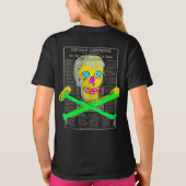 Calavera Skull Retro  Mexicaanse Letterpress T-shirt (Achterkant)